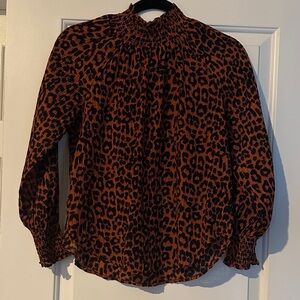 LOFT Animal Print Blouse